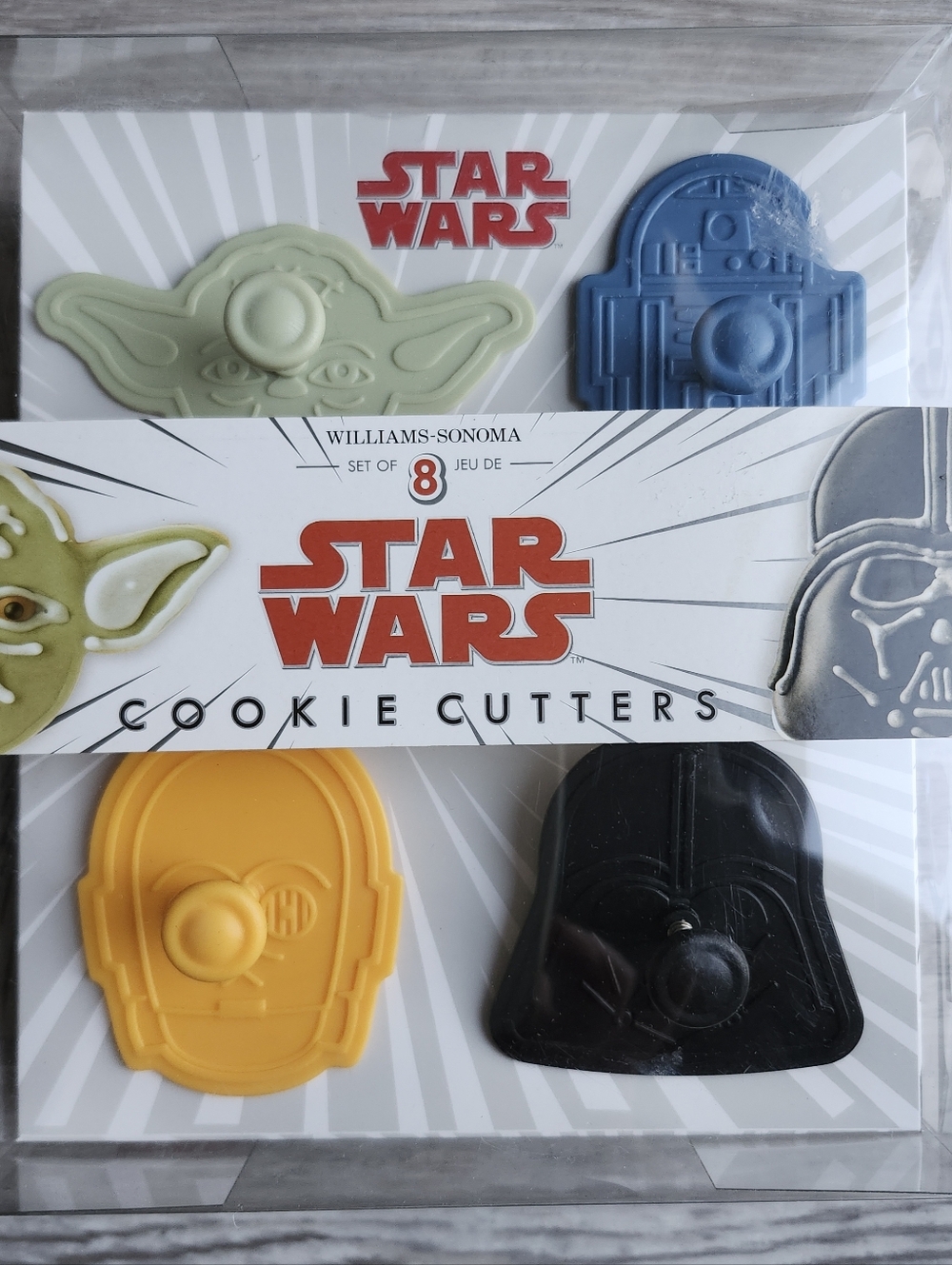 Williams Sonoma Star Wars Cookie Cutters Set of 8 Press Stamp NIB